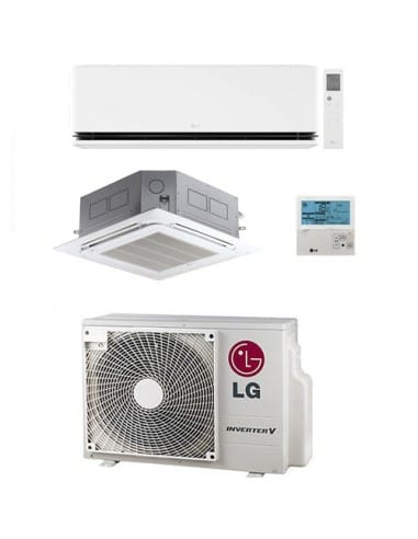 Climatizzatore Condizionatore LG Dualcool Deluxe WiFi + Cassetta 4 vie R32 Dual Split Dual Inverter 9000 + 18000 BTU con U.E....