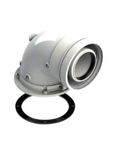 Curva coassiale Ferroli 90° Ø 100/60MM girevole 360° con passo 45° cod. 041084X0 - Climaway