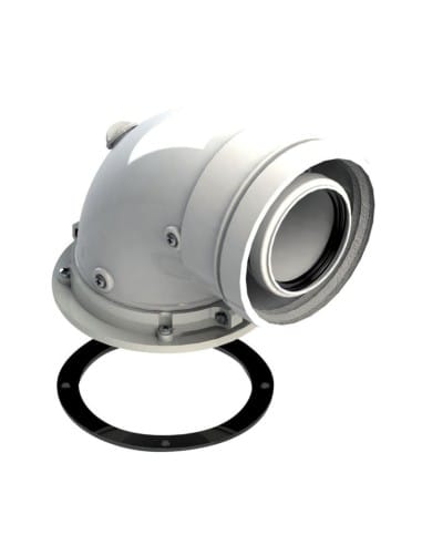 Curva coassiale Ferroli 90° Ø 100/60MM girevole 360° con passo 45° cod. 041084X0 - Climaway