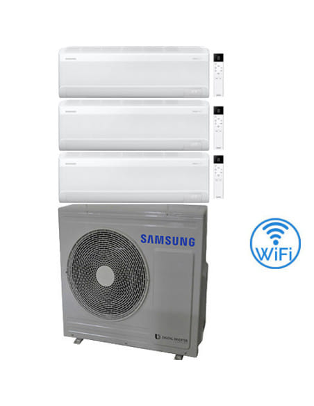 Climatizzatore Condizionatore Samsung Windfree Avant S2 R32 Wifi Trial Split Inverter 9000 + 9000 + 9000 BTU con U.E. AJ080TX...