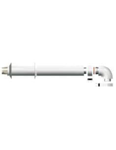 Tubo fumi coassiale orizzontale Ø60/100 per scaldabagno a gas Ariston cod. 3318000 - Climaway