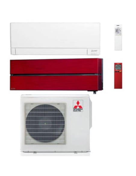 Climatizzatore Condizionatore Mitsubishi MSZ-AY + Kirigamine Style Rosso Wifi R32 Dual Split Inverter 9000 + 12000 BTU con U....