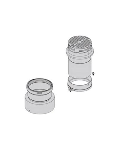 Adattatore scarico fumi Ø80 con presa aria in box 20137527 - Climaway