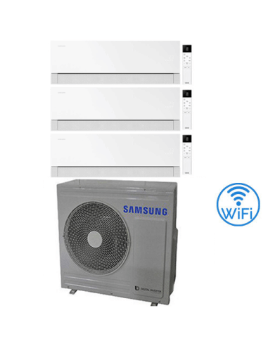 Climatizzatore Condizionatore Samsung WINDFREE PREMIÈRE Essential White Wifi Trial Split R32 Inverter 9000 + 12000 + 12000 BT...