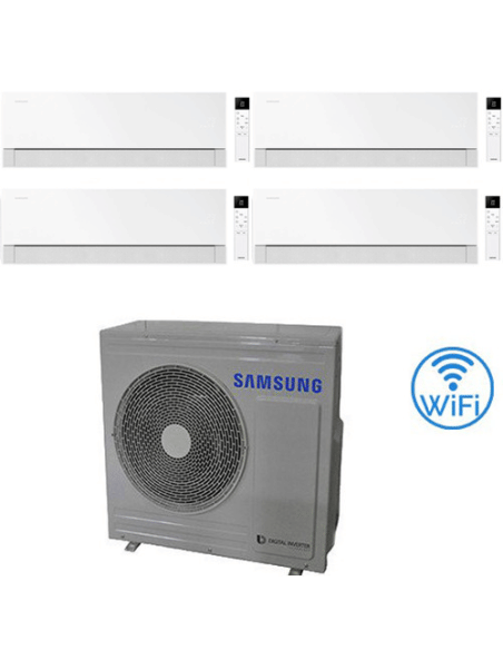 Climatizzatore Condizionatore Samsung WINDFREE PREMIÈRE Essential White Wifi Quadri Split R32 Inverter 7000 + 7000 + 7000 + 7...