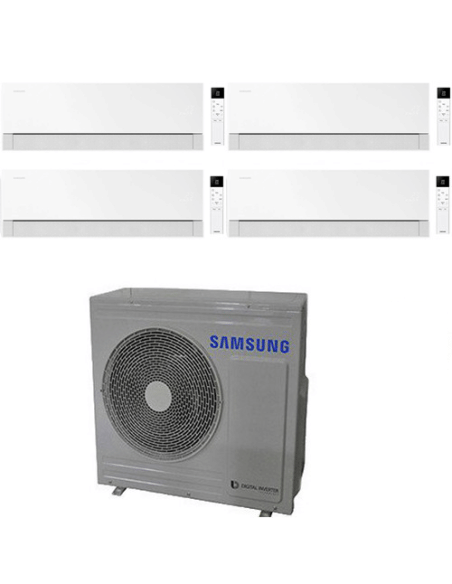 Climatizzatore Condizionatore Samsung WINDFREE PREMIÈRE Essential White Wifi Quadri Split R32 Inverter 7000 + 7000 + 7000 + 7...