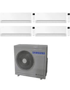 Climatizzatore Condizionatore Samsung WINDFREE PREMIÈRE Essential White Wifi Quadri Split R32 Inverter 7000 + 7000 + 9000 + 1... 2