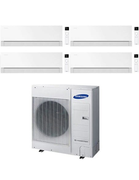 Climatizzatore Condizionatore Samsung WINDFREE PREMIÈRE Essential White Wifi Quadri Split R32 Inverter 9000 + 9000 + 9000 + 1...