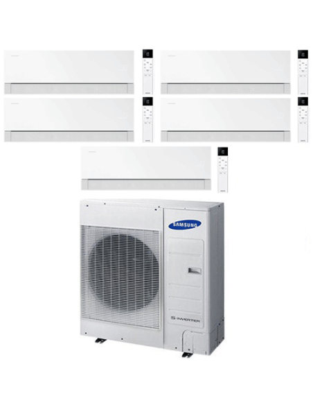 Climatizzatore Condizionatore Samsung WINDFREE PREMIÈRE Essential White Wifi Penta Split R32 Inverter 7000 + 7000 + 7000 + 70...