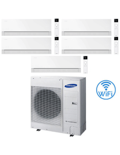 Climatizzatore Condizionatore Samsung WINDFREE PREMIÈRE Essential White Wifi Penta Split R32 Inverter 7000 + 7000 + 7000 + 90...
