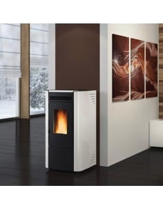 Stufa a Pellet 6.5 kW Ketty 5.0 Nordica Extraflame colore Bianco - Climaway 2