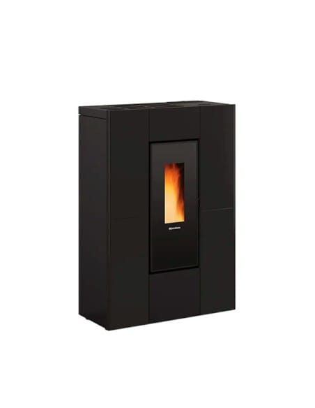 Stufa a Pellet 8,4 kW MARILENA PLUS 5.0 AD canalizzata Extraflame colore Nero - Climaway