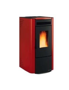 Stufa a Pellet 6.5 kW ventilata KETTY 5.0 Nordica Extraflame colore Bordeaux - Climaway