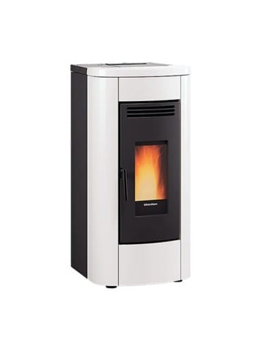 Stufa a Pellet 8 kW ventilata KLAUDIA 5.0 Nordica Extraflame colore Bianco - Climaway
