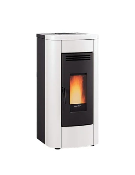 Stufa a Pellet 8 kW ventilata KLAUDIA 5.0 Nordica Extraflame colore Bianco - Climaway
