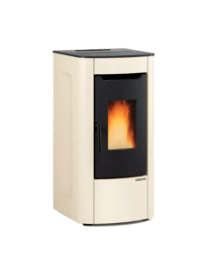 Stufa a Pellet 7 kW ventilata SABRY AD Nordica Extraflame colore Avorio - Climaway