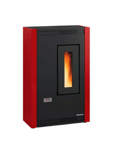 Stufa a Pellet 5,1 kW ventilata LUISELLA 5.0 Nordica Extraflame colore Bordeaux - Climaway