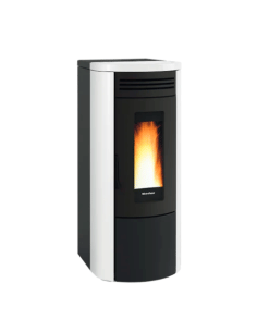 Termostufa a Pellet 17 kW ermetica COSTANZA Nordica Extraflame colore Bianco - Climaway