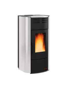 Termostufa a Pellet 18 kW ventilata RAFFAELLA IDRO H15 Nordica Extraflame colore Grigio Luce - Climaway