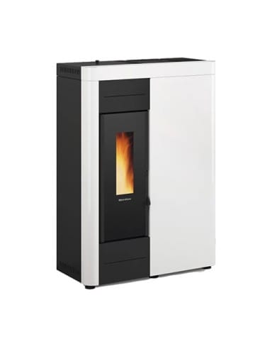 Termostufa a Pellet 14,5 kW ermetica VIRNA IDRO.16 Nordica Extraflame colore Bianco - Climaway