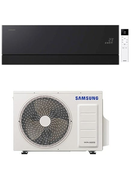 Climatizzatore Condizionatore Samsung WINDFREE PREMIÈRE Soapstone Charcoal Wifi 7000 BTU AR70H07C1ABNEU INVERTER classe A+++/...