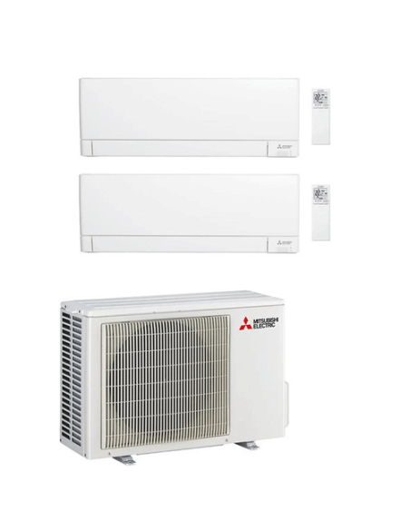Climatizzatore Condizionatore Mitsubishi MSZ-AY Wifi R32 Dual Split Inverter 7000 + 15000 BTU con U.E. MXZ-2F53VF Classe A+++...