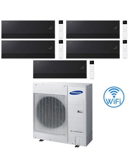 Climatizzatore Condizionatore Samsung WINDFREE PREMIÈRE Soapstone Charcoal Wifi Penta Split R32 Inverter 7000 + 9000 + 9000 +...