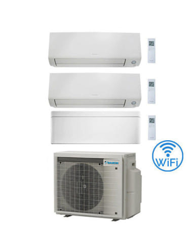 Climatizzatore GARANZIA ITALIA Daikin Perfera All Seasons + Stylish Bianco Wifi Trial Split Inverter 7000 + 7000 + 12000 BTU ...