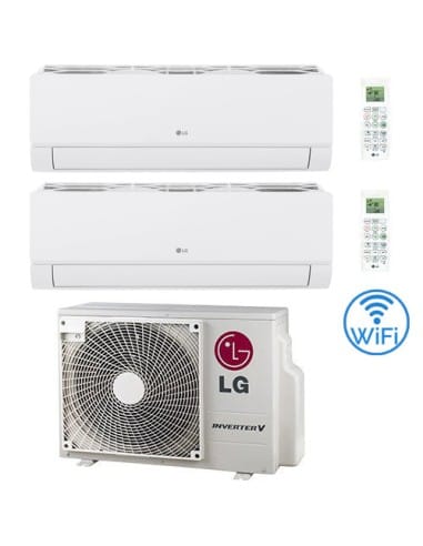 Climatizzatore Condizionatore LG Dualcool Libero Smart R32 Wifi Dual Split Dual Inverter 9000 + 9000 BTU con U.E. MU2R15 Clas...