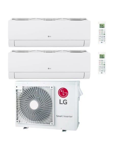 Climatizzatore Condizionatore LG Dualcool Libero Smart R32 Wifi Dual Split Dual Inverter 9000 + 12000 BTU con U.E. MU3R19 Cla...
