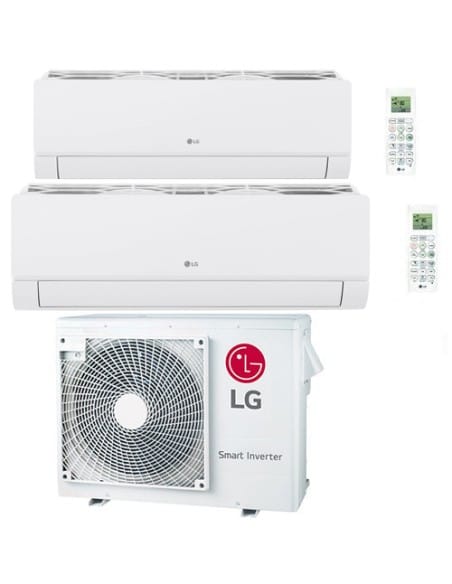 Climatizzatore Condizionatore LG Dualcool Libero Smart R32 Wifi Dual Split Dual Inverter 9000 + 18000 BTU con U.E. MU3R19 Cla...