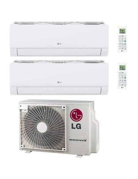 Climatizzatore Condizionatore LG Dualcool Libero Smart R32 Wifi Dual Split Dual Inverter 12000 + 12000 BTU con U.E. MU2R17 Cl...