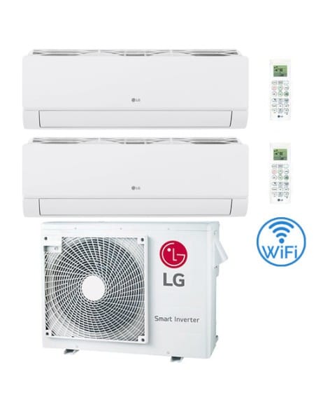 Climatizzatore Condizionatore LG Dualcool Libero Smart R32 Wifi Dual Split Dual Inverter 12000 + 12000 BTU con U.E. MU3R21 Cl...