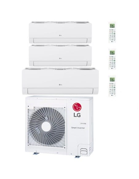 Climatizzatore Condizionatore LG Dualcool Libero Smart R32 Wifi Trial Split Dual Inverter 7000 + 7000 + 24000 BTU con U.E. MU...