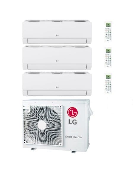 Climatizzatore Condizionatore LG Dualcool Libero Smart R32 Wifi Trial Split Dual Inverter 9000 + 9000 + 9000 BTU con U.E. MU4...