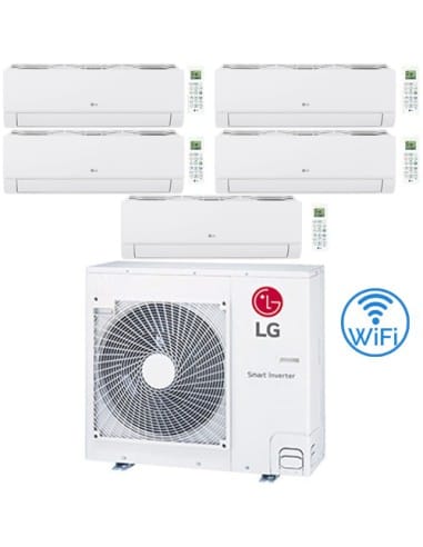 Climatizzatore Condizionatore LG Dualcool Libero Smart R32 Wifi Penta Split Dual Inverter 7000 + 7000 + 7000 + 7000 + 9000 BT...