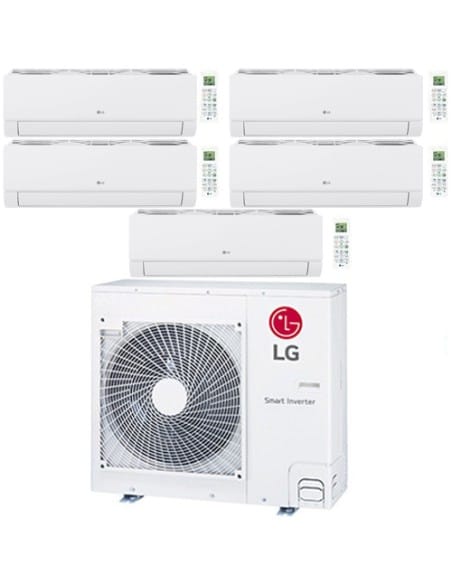 Climatizzatore Condizionatore LG Dualcool Libero Smart R32 Wifi Penta Split Dual Inverter 7000 + 9000 + 9000 + 9000 + 12000 B...