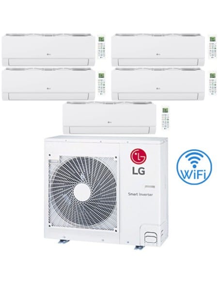 Climatizzatore Condizionatore LG Dualcool Libero Smart R32 Wifi Penta Split Dual Inverter 9000 + 9000 + 9000 + 9000 + 9000 BT...