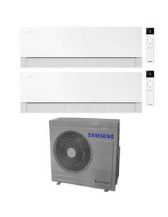 Climatizzatore Condizionatore Samsung WINDFREE PREMIÈRE PLUS Essential White Wifi Dual Split R32 Inverter 12000 + 12000 BTU c... 2