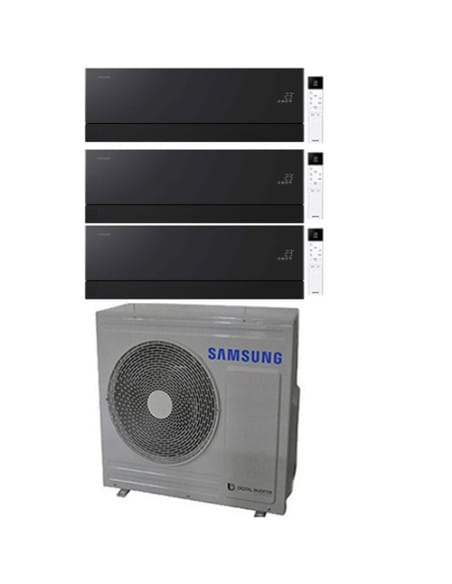 Climatizzatore Condizionatore Samsung WINDFREE PREMIÈRE PLUS Soapstone Charcoal Wifi Trial Split R32 Inverter 12000 + 12000 +...