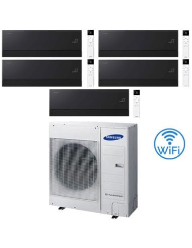 Climatizzatore Condizionatore Samsung WINDFREE PREMIÈRE PLUS Soapstone Charcoal Wifi Penta Split R32 Inverter 7000 + 7000 + 7...