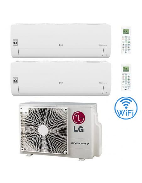 Climatizzatore Condizionatore LG Libero Smart R32 Wifi Dual Split Dual Inverter 9000 + 9000 BTU con U.E. MU4R27 NOVITÁ Classe...