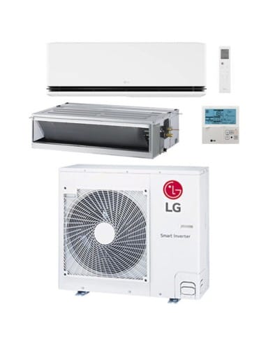 Climatizzatore Condizionatore LG Dualcool DELUXE + Canalizzato R32 Dual Split Inverter 9000 + 24000 BTU con U.E. MU5R30 NOVIT...