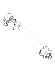 Kit aspirazione/scarico fumi Ø80-80 con curva 90° per caldaie Rinnai Momiji/Zen cod. FOT-KS080-007 - Climaway