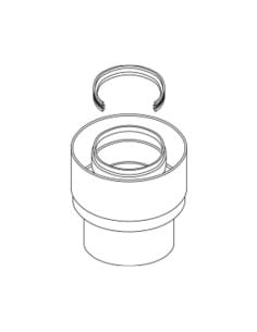 Adattatore scarico fumi da Ø60/100 mm a Ø80/125 mm per caldaia Rinnai Zen cod. FOT-HX060-A15 - Climaway