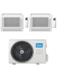 Climatizzatore Condizionatore Midea Console Pavimento Dual 9000 + 12000 BTU con U.E. M3OG-21HFN8-Q INVERTER Classe A++/A+ R32...