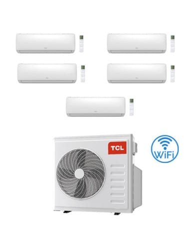 Climatizzatore Condizionatore TCL Elite serie F Wifi R32 Penta Split Inverter 9000 + 9000 + 9000 + 12000 + 18000 BTU con U.E....