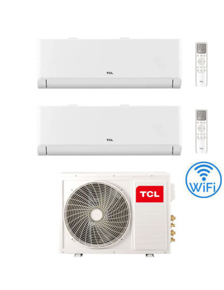Climatizzatore Condizionatore TCL BreezeIN serie P5 Wifi R32 Dual Split Inverter 18000 + 18000 BTU con U.E. MT2730 Classe A++...