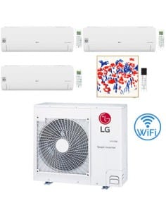 Climatizzatore Condizionatore LG Libero Smart + gallery photo R32 Wifi Quadri Split Dual Inverter 7000 + 9000 + 9000 + 12000 ...