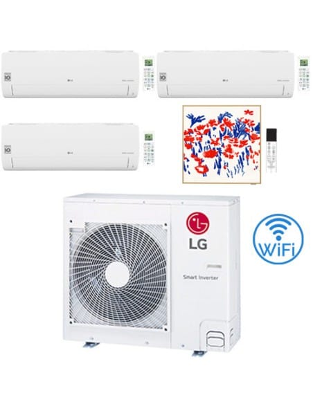 Climatizzatore Condizionatore LG Libero Smart + gallery photo R32 Wifi Quadri Split Dual Inverter 7000 + 9000 + 9000 + 12000 ...